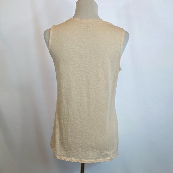 Ann Taylor Loft lightweight Ruffle neckline Peach - Picture 5 of 12